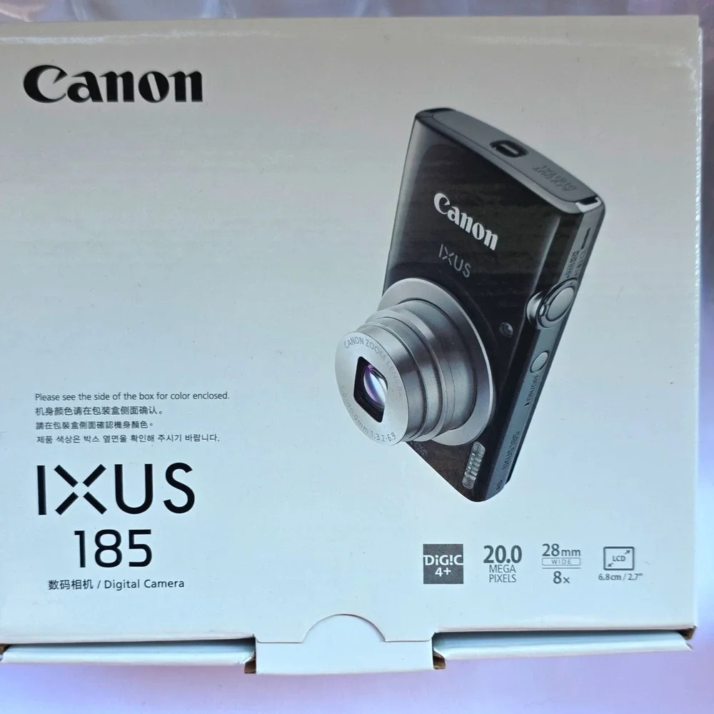 Canon IXUS 185 20.0MP Compact Digital Camera Black 8x Zoom 2.7in LCD